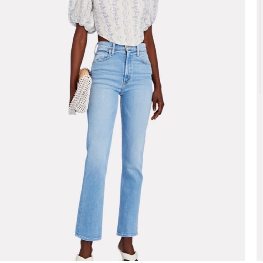 New! MOTHER high waisted rider skimp jeans. Size 27 light wash.
